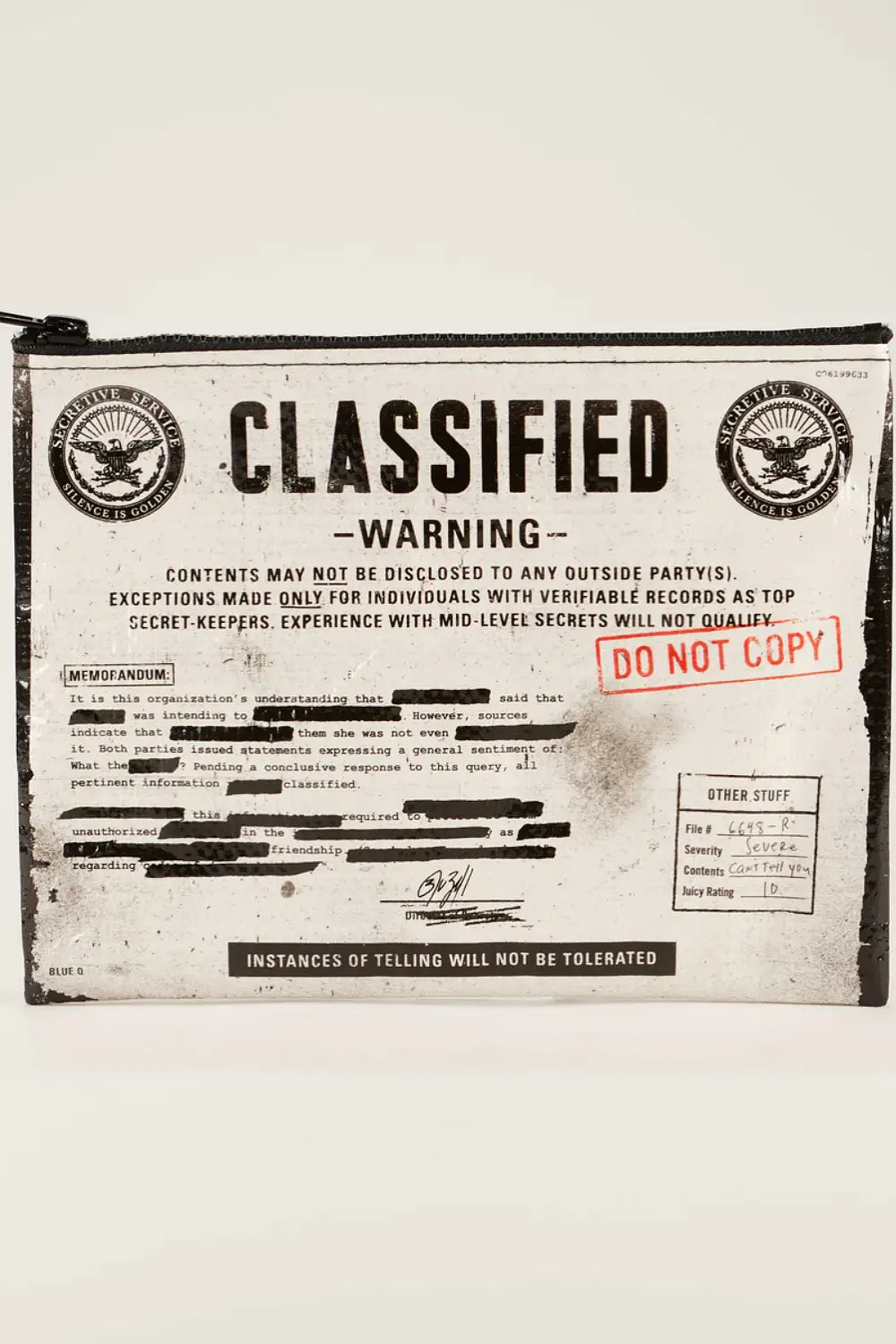 CLASSIFIED ZIP POUCH