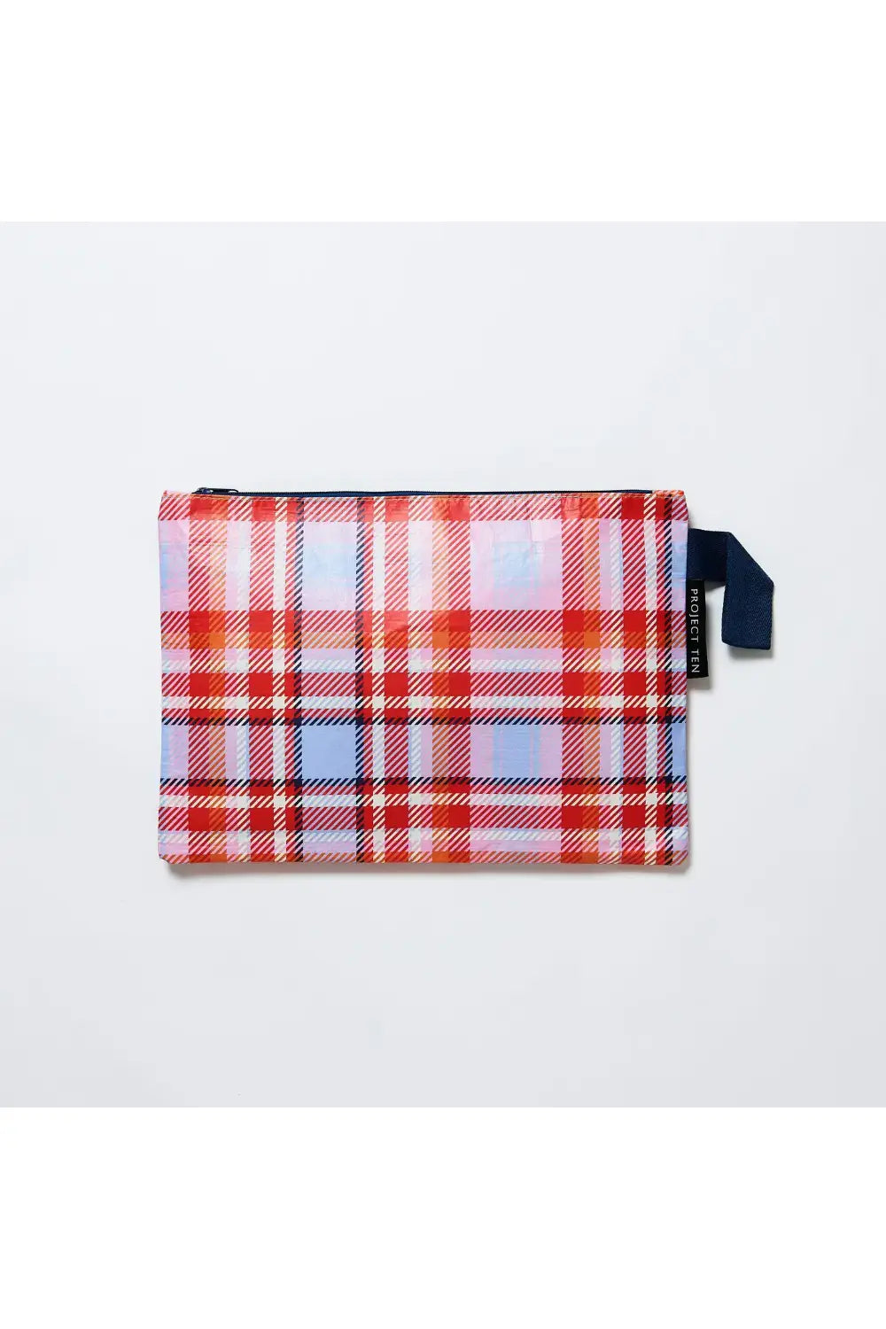 ZIP POUCH RED TARTAN