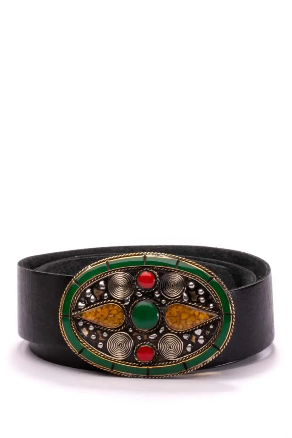 MUMBAI BUCKLE BELT GREEN