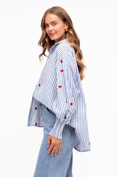 I HEART YOU SHIRT BLUE