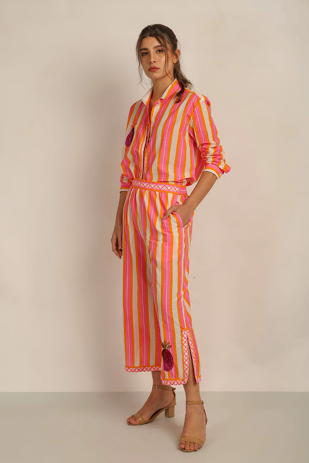 MALTA STRIPE CROP PANTS