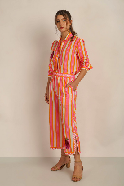 MALTA STRIPE CROP PANTS