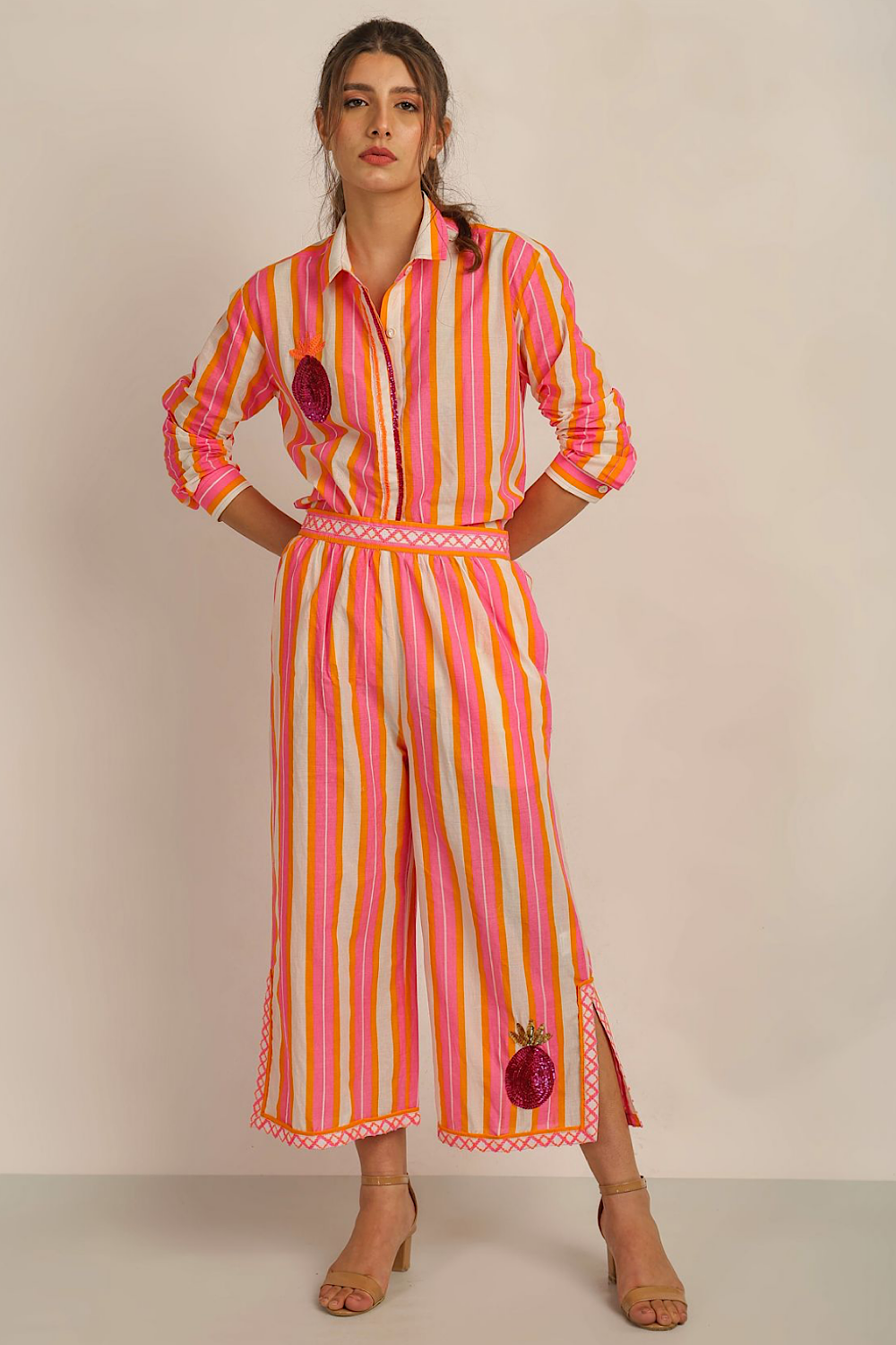 MALTA STRIPE CROP PANTS