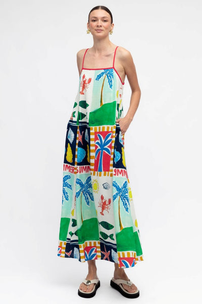 SUMMER SCENES MAXI DRESS