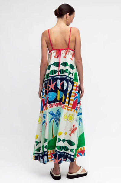 SUMMER SCENES MAXI DRESS