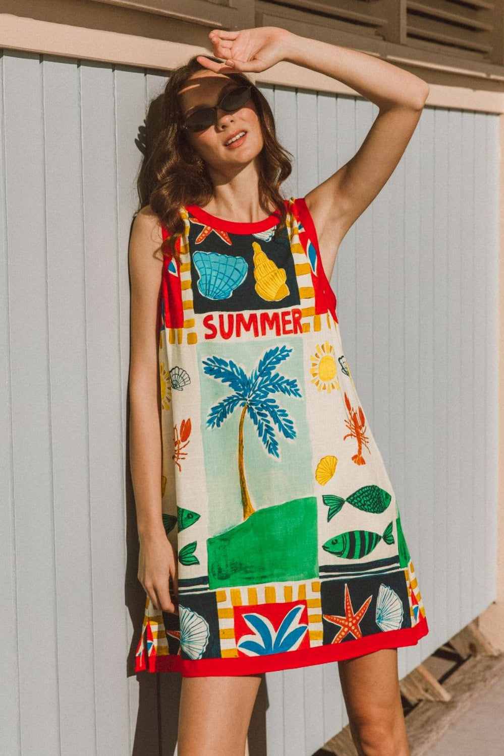 SUMMER SCENES SHIFT DRESS