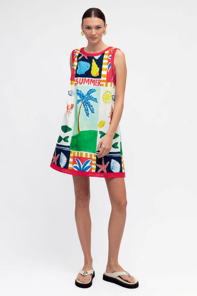 SUMMER SCENES SHIFT DRESS