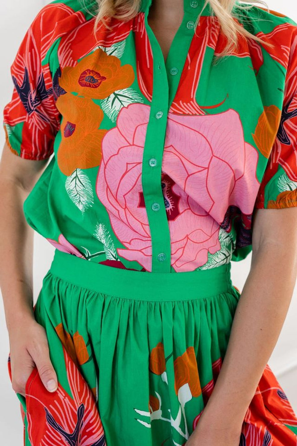 SPRING LUNCH BLOUSE GREEN
