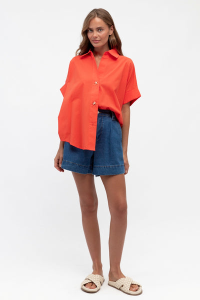 SEAING STARS SHIRT TANGERINE