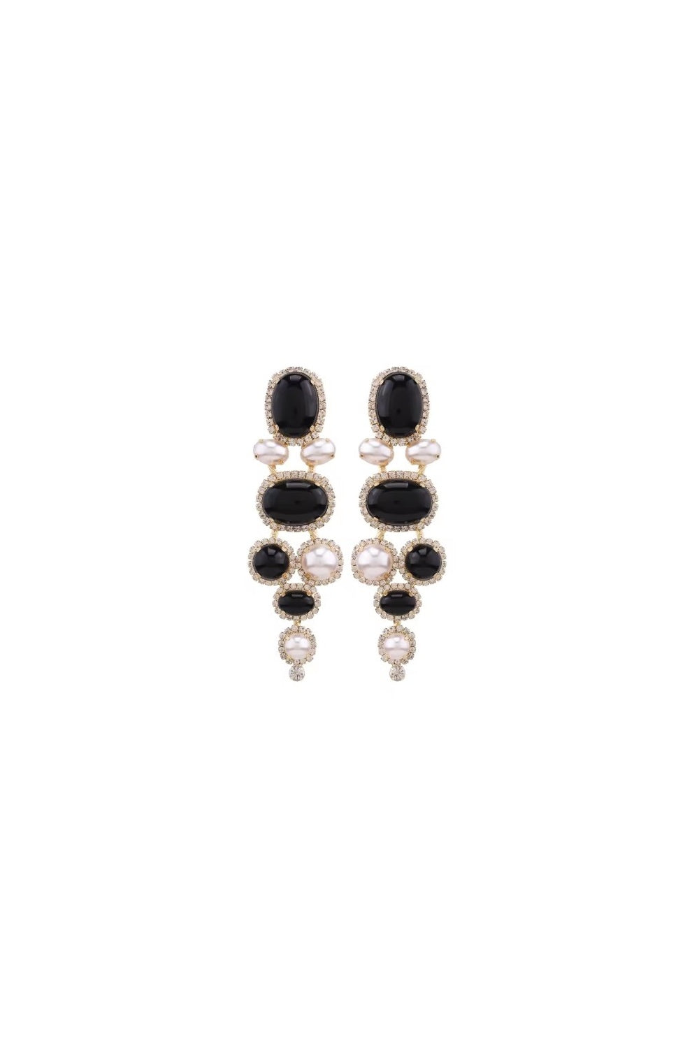 THE MEG EARRINGS BLACK