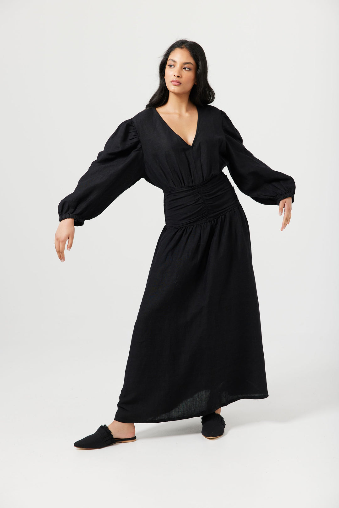 EMILIA MAXI DRESS BLACK  Hummingbird The Shop