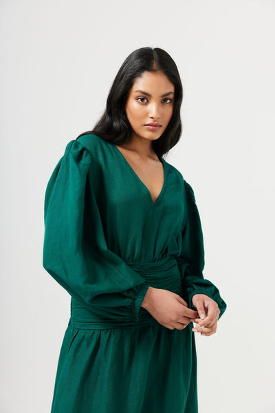 EMILIA MAXI DRESS EMERALD