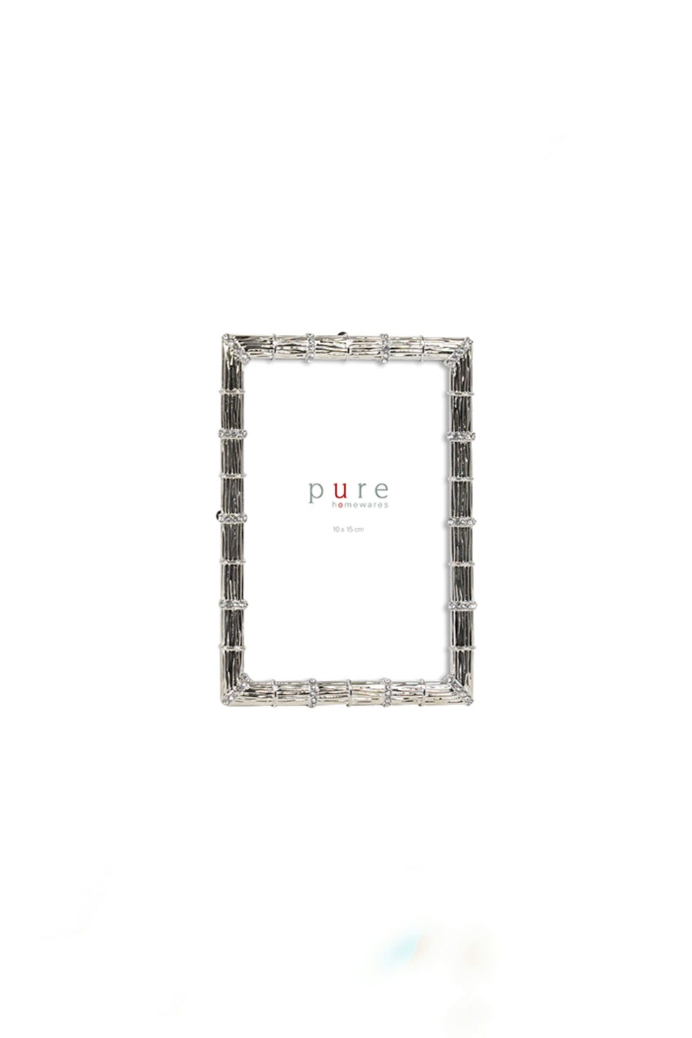 SILVER BAMBOO & JEWEL PHOTO FRAME SMALL