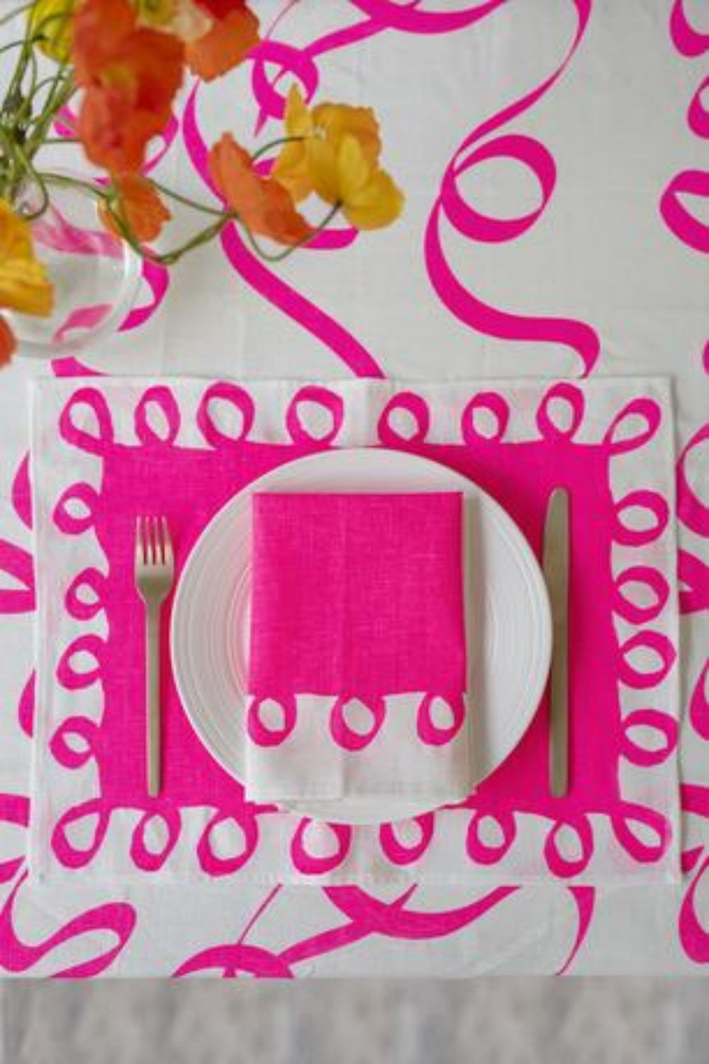 AQUA DOOR DESIGNS RIBBON PLACEMATS PINK