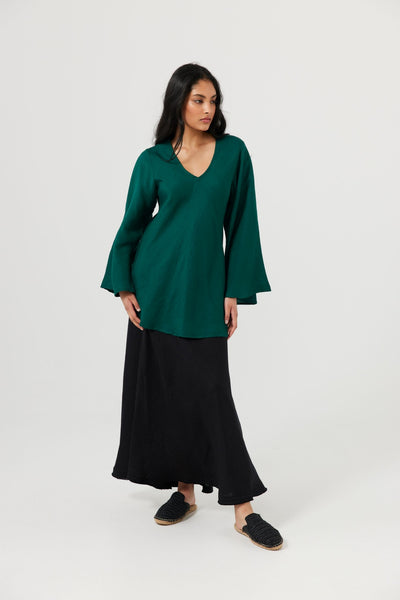 SICILY LONG SLEEVE TOP EMERALD